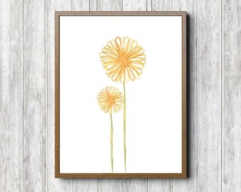 Yellow Flower Wall Art yellow wall art | etsy Yellow Flower Wall Art yellow wall art | etsy