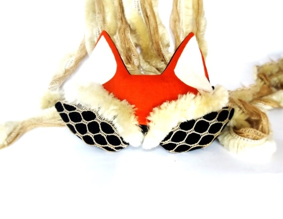 Furry Fox eye sleep mask Cute kawaii sleep mask Plush fox