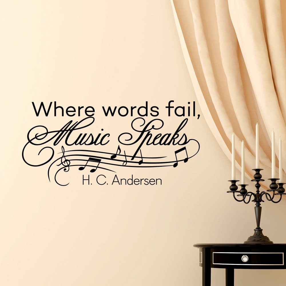 Music Notes Wall Decals Quotes Vinyl Lettering Where Words