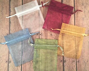 Organza Bags for Wine Corks - 3 inch x 4 inch Organza Bags - Small Organza Bags
