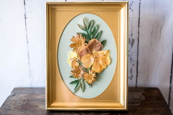 Vintage Dried Flower  Art Real  Flowers  Wall  Hanging Decor 