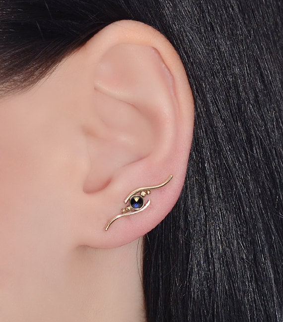 Gold EAR CLIMBER Earring // Ear Pins Ear Sweep Ear Crawler