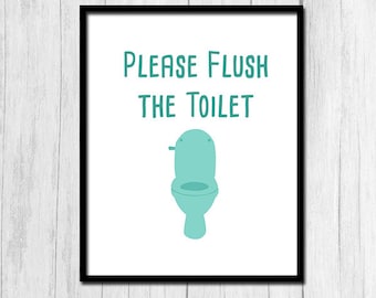 Bathroom Sign Etsy please flush sign | etsy Bathroom Sign Etsy please flush sign | etsy