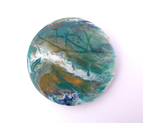 Items similar to Round resin art, Abstract art, Earth, marbled abstract ...