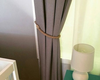 Handmade Jute Rope Curtain Tie Backs | Single (1) or a Pair (2)