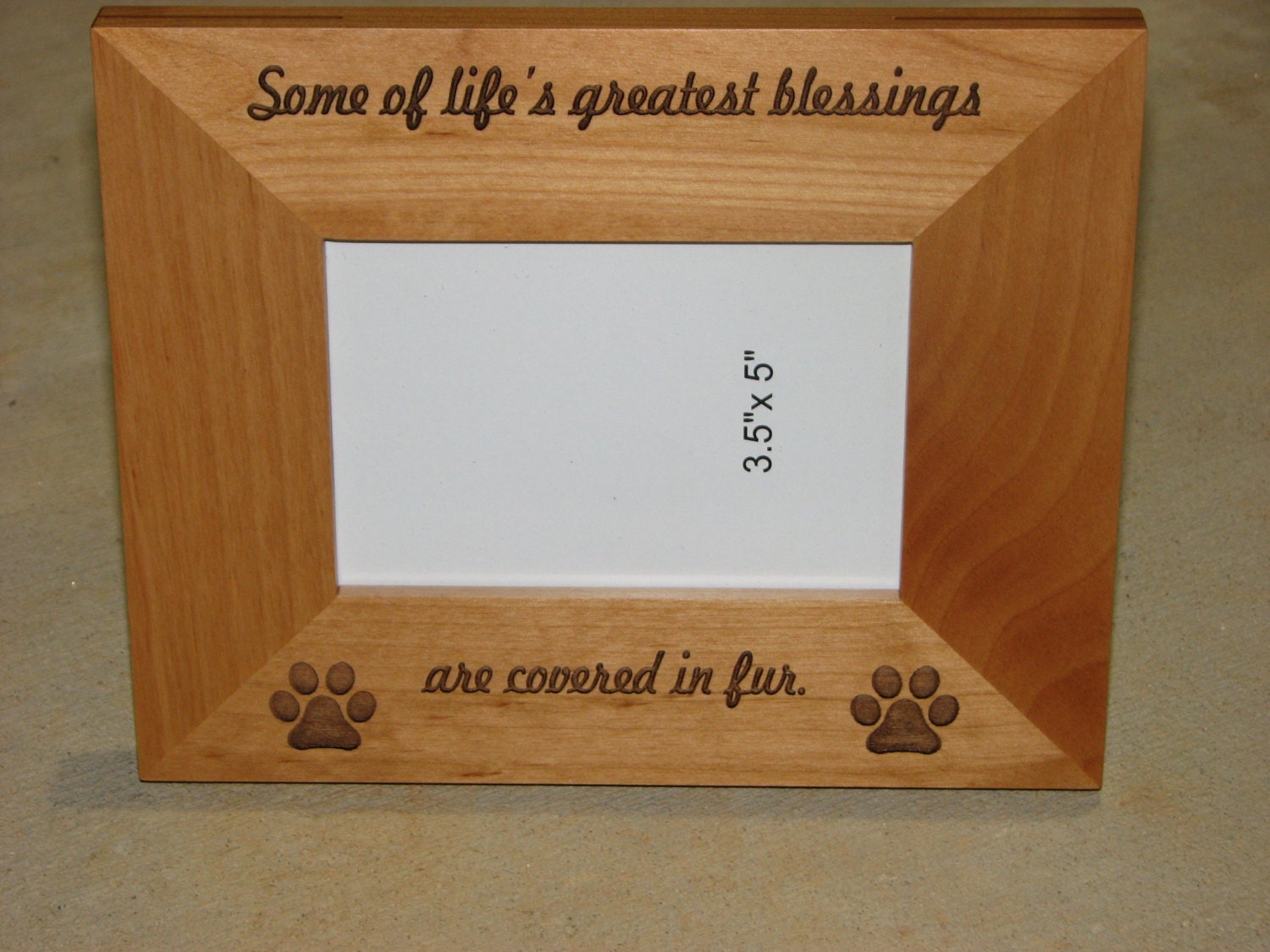 Laser Engraved Wood Picture Frame Pet Photo by TimberCreekCountry