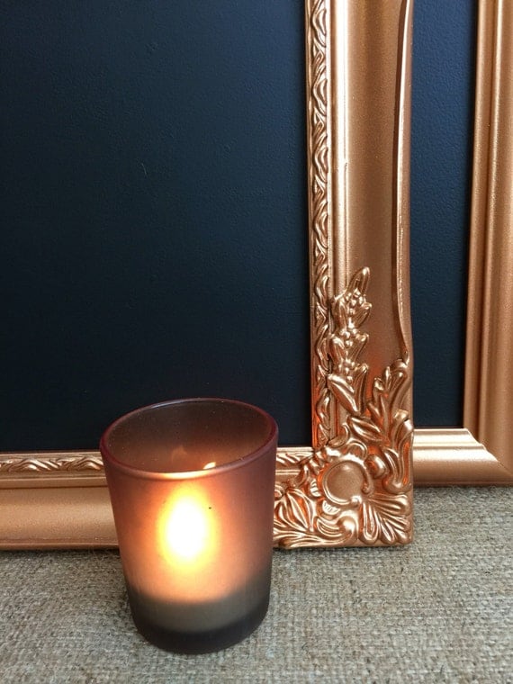 COPPER CHALKBOARD FRAME - Copper Ornate Blackboard / Rose Gold Framed Chalk Board / Copper Message Board / Copper Retail Sign / Copper Decor