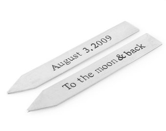 Gift for Dad- Sterling Silver Personalized Collar Stays, Gift for Him, Groomsmen, Wedding Party, Monogram Collar Stays, Gift for Men