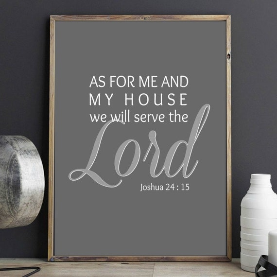 As For Me and My House INSTANT DOWNLOAD Printable Bible