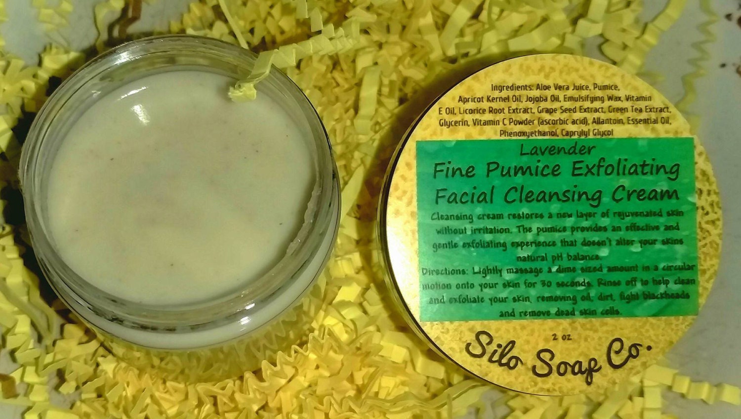 Fine Pumice Exfoliating Facial Cleansing Cream with by SiloSoapCo