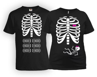 Maternity Halloween Costumes His And Her Shirts Couples T Shirt Expecting Announcement Pregnancy Clothing Mother To Be New Dad MAT-2-168