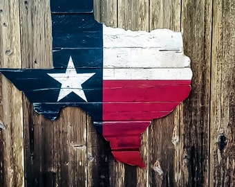 Texas Flag Wall Art - Reclaimed Wood Texas - Wooden Texas Flag - Rustic Wooden Signs - Texas Home Decor - Wood Texas Flag - Reclaimed Wood