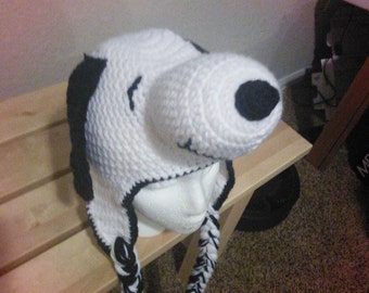 Crochet snoopy hat crochet dog hat
