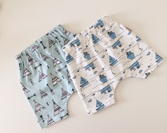 Baby Shorts, Sarouel shorts, Baby pants, Summer clothing, Toddler boy, Baby boy shorts, Sailboats, Organic clothing, Kids shorts, UK