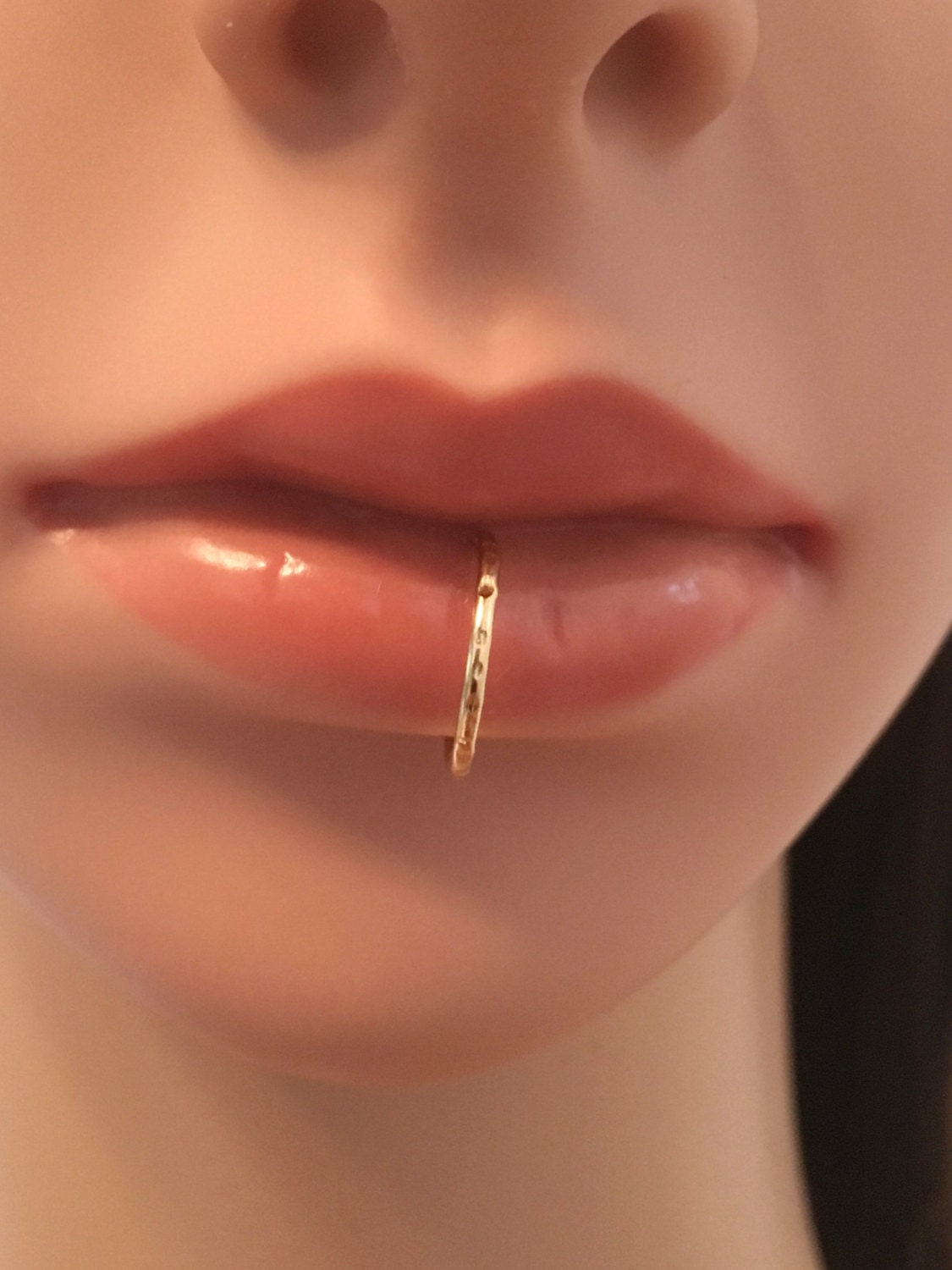 Gold Lip Ring lip jewelry silver hoop tiny lip ring gold