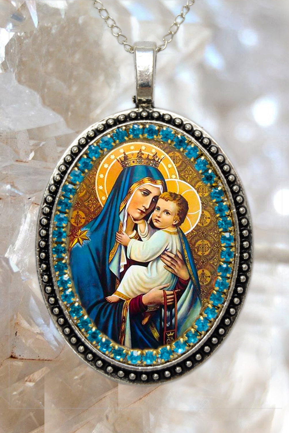 Our Lady of Mount Carmel Handmade Necklace Catholic Christian Religious