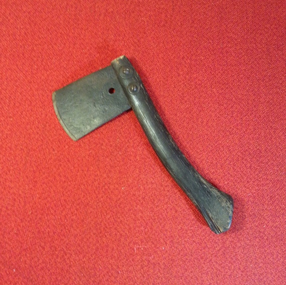 Antique Hatchet Chopping Axe Butchers Axe Primitive Hand Made