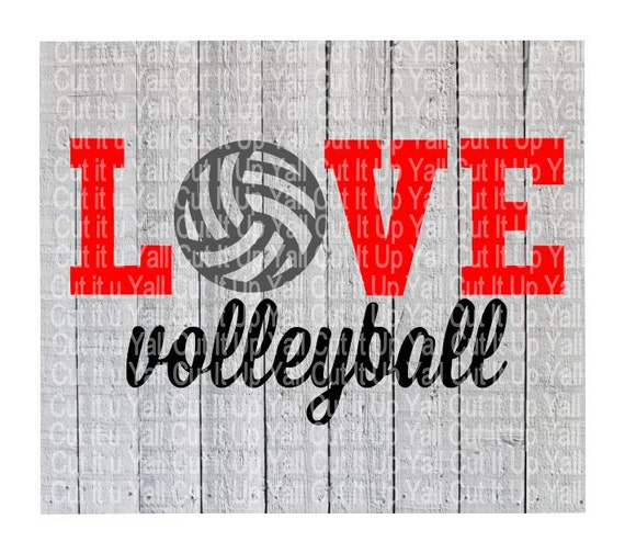 Download Volleyball Svg Love Volleyball Mom Sports by CutItUpYall on Etsy