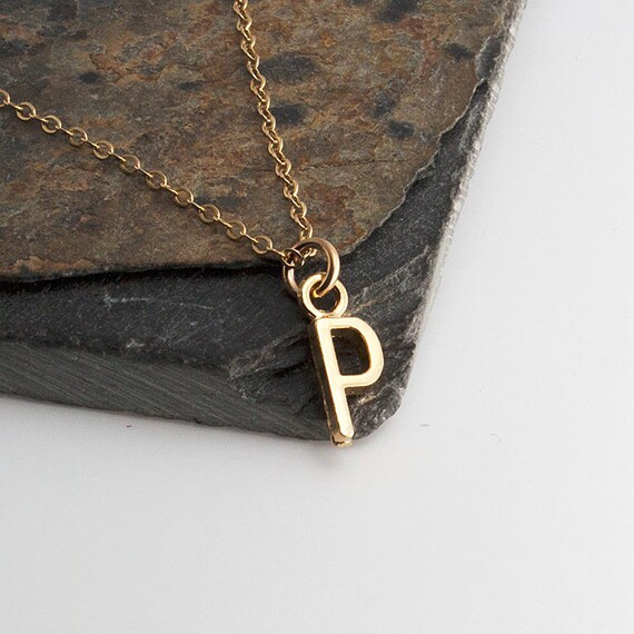 Letter ''P'' Charm Necklace Layer Necklace