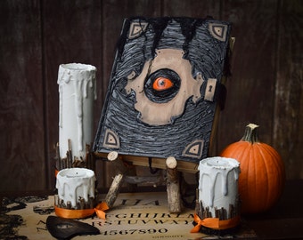 Book of the Damned - Halloween Decor - Spell Book & Stand Halloween Decoration
