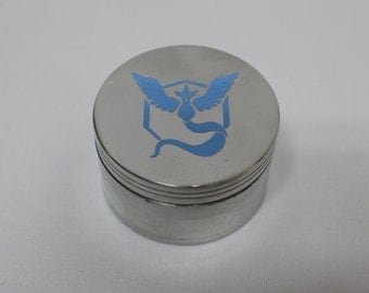 Aluminum Pokemon Team Mystic Go Blue Herb Grinder 2.5" 4 Piece Weed Accessory