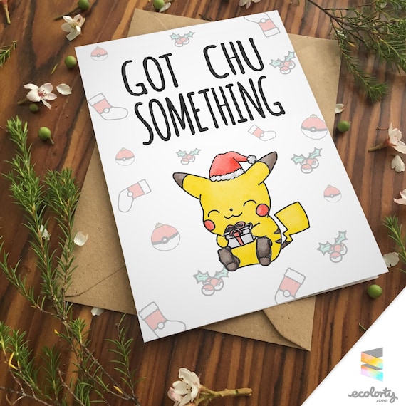 Pikachu (Pokemon) Christmas Card