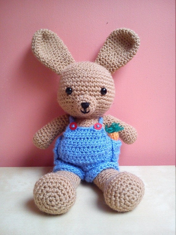 Buddy Brown Bunny Dress up bunny amigurumi boy rabbit. Cute