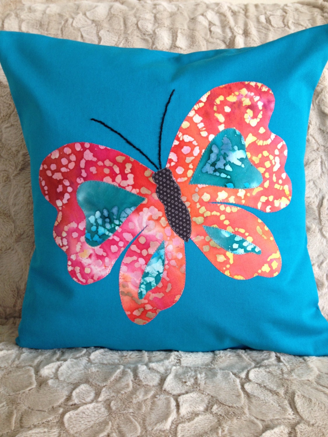 Butterfly PillowSummer Pillow Spring Pillow Garden Themed