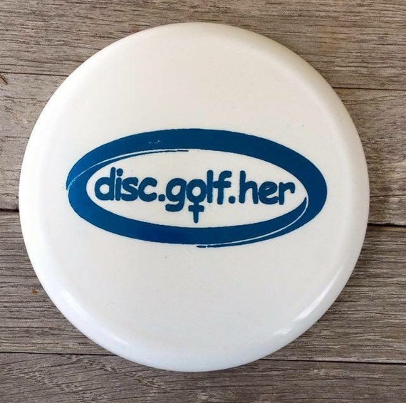 White DiscGolfHer Mini Markers for Disc Golf