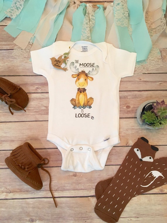 Moose Onesie® Baby Boy Clothes Hipster Baby Clothes Baby