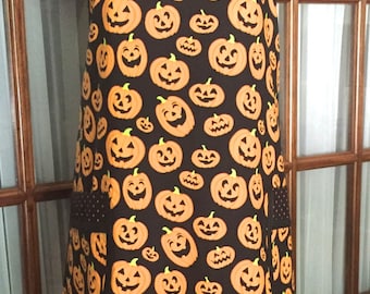 Halloween Apron - Pumpkin Apron - Jack O Lantern Apron - Retro Apron - Vintage Apron - 40s Apron