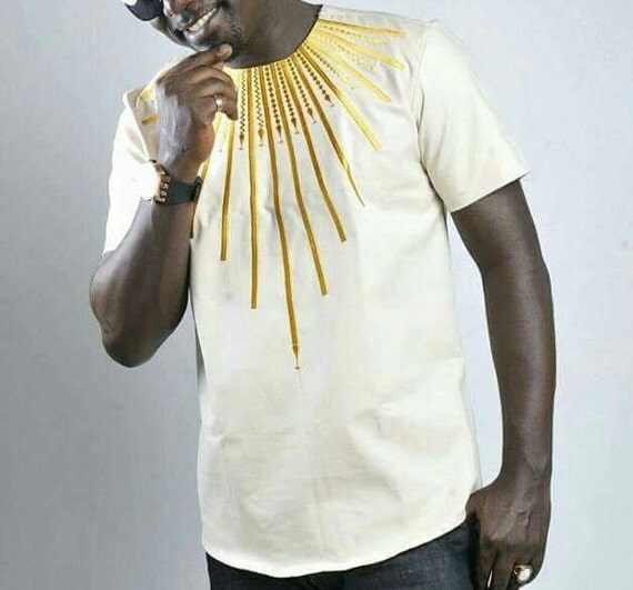 African embroidered shirt/African new by on Etsy