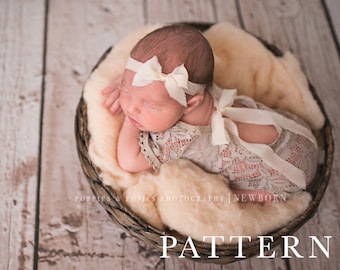 ROMPER PATTERN - Newborn Romper Sewing Patterrn - Liv//Newborn Photography Prop