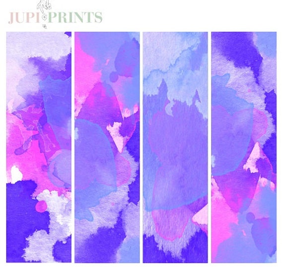 items similar to printable bookmarks abstract hand painted watercolor