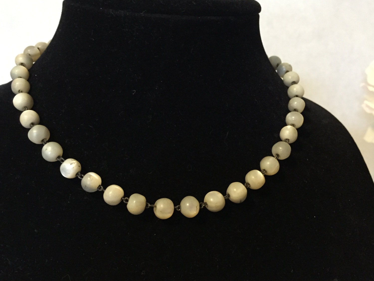 ANTIQUE AUTHENTIC MOONSTONE Choker Beautiful Soft Glow