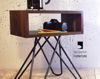 the "crossleg" mid century nightstand, mid century modern nightstand