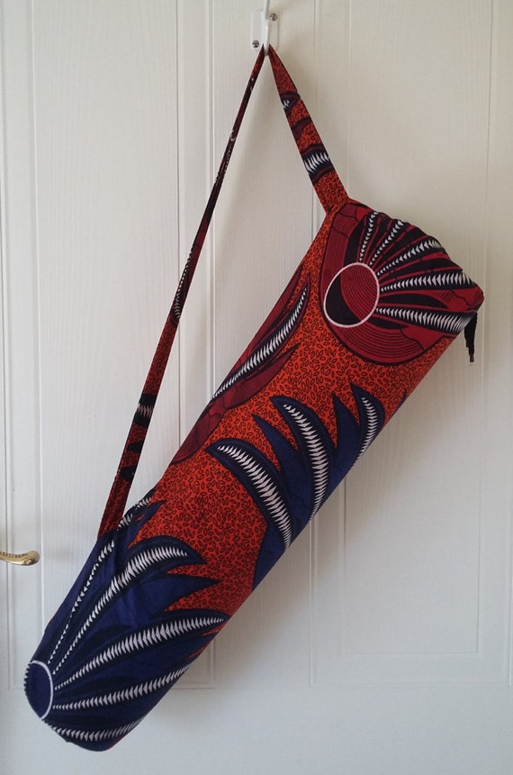 Africa print yoga mat sling bag by LoveAfricaPrints on Etsy