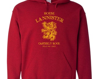House Lannister lion tyrion sigil hear me roar game castle king thrones funny vintage - Apparel Clothing - Hoodie - Hooded Sweatshirt - 205