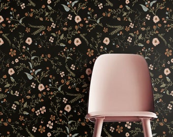 Delicate flower Wallpaper, Removable Wallpaper, Self-adhesive Wallpaper, Floral Wall Decor, Tropical Wallcovering - JW_113