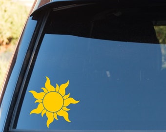 Tangled Rapunzel Sun Vinyl Decal Sticker / Disney / Princess / Disneyland / Car Decal / Laptop Decal / Corona Sun