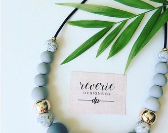 Wooden bead necklace