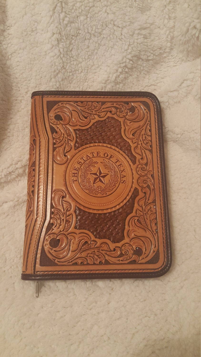 Handmade custom leather portfolio made to order