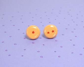 Dragon Ball Z Clay Sterling Silver Post Earrings