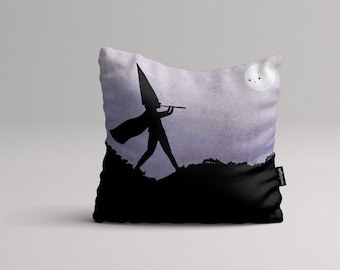 Pied piper of Hamelin - Illustrated throw pillow cover