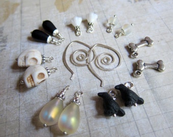 Sihaya Designs Earring Wardrobe - Dancing in the Boneyard - Autumn and Halloween Mix and Match Earring Set