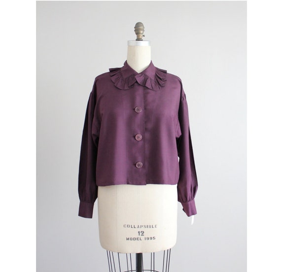 silk cropped blouse
