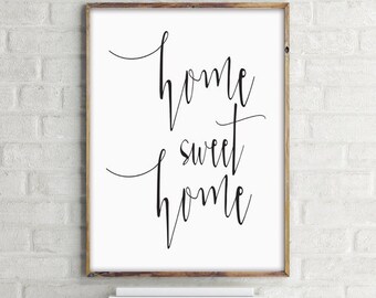 Home Sweet Home Wall Art home sweet home print home wall art typography poster Home Sweet Home Wall Art home sweet home print home wall art typography poster