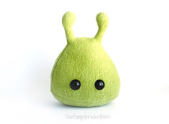 Larger Green Stuffed Alien Plush Small Handmade Plushie