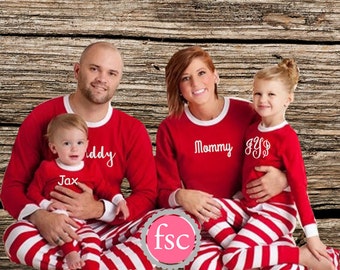 PRE-ORDER Family Christmas Pajamas personalized , Matching family christmas pajamas , toddler christmas pajamas , adult christmas pjs
