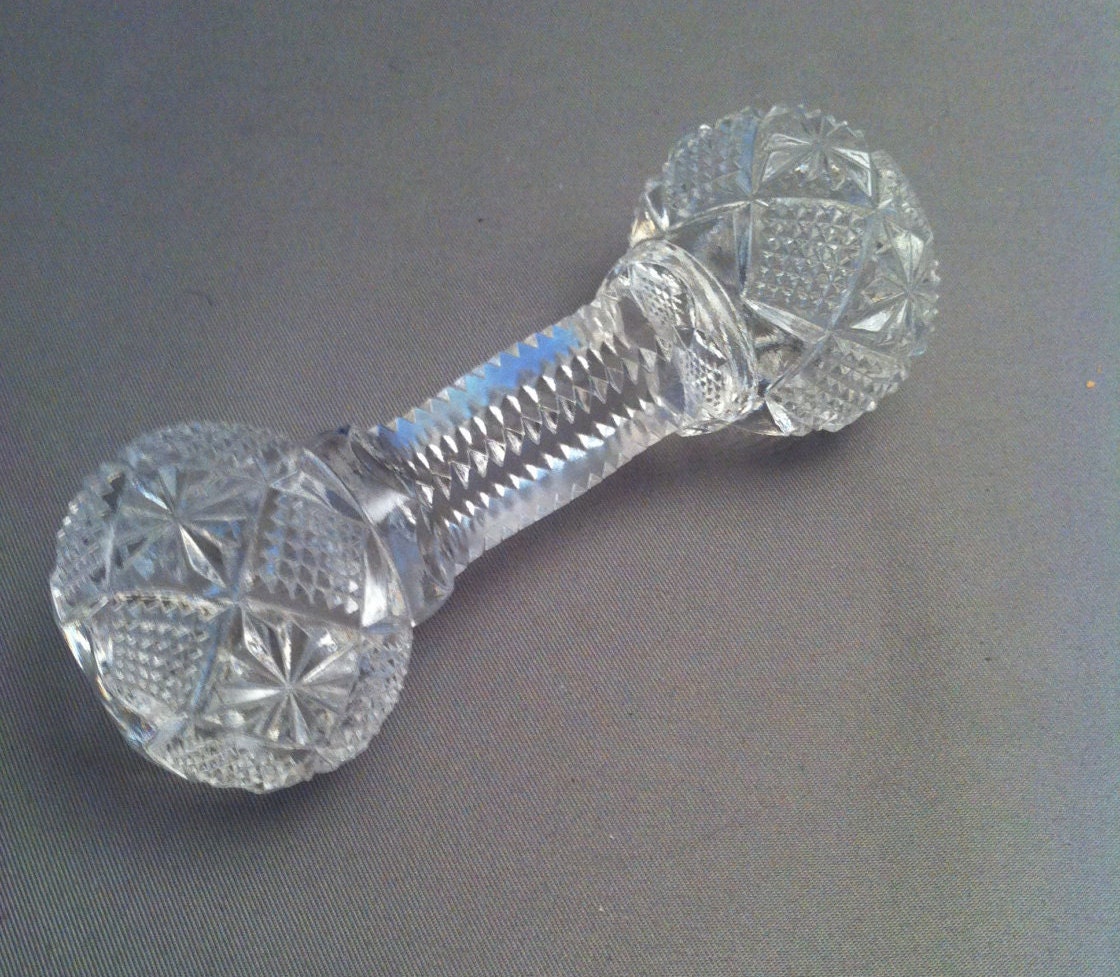 American Brilliant Period Cut Glass Knife Rest Cut Glass